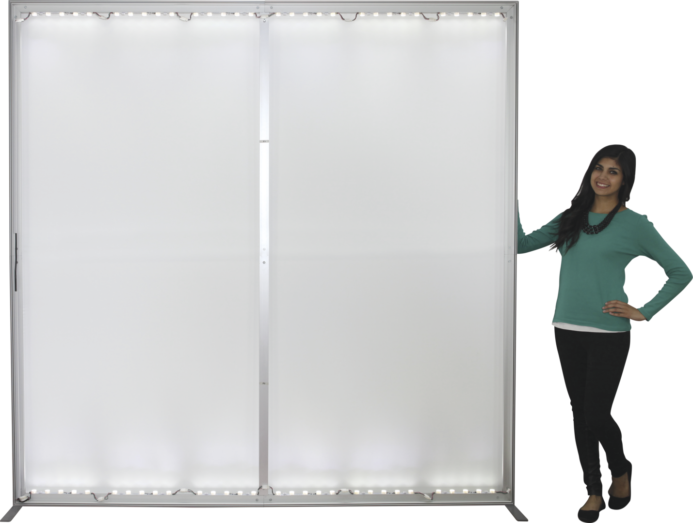 4ft x 8ft Vector Frame Light Box Rectangle 04 Fabric Banner Display (Hardware Only)