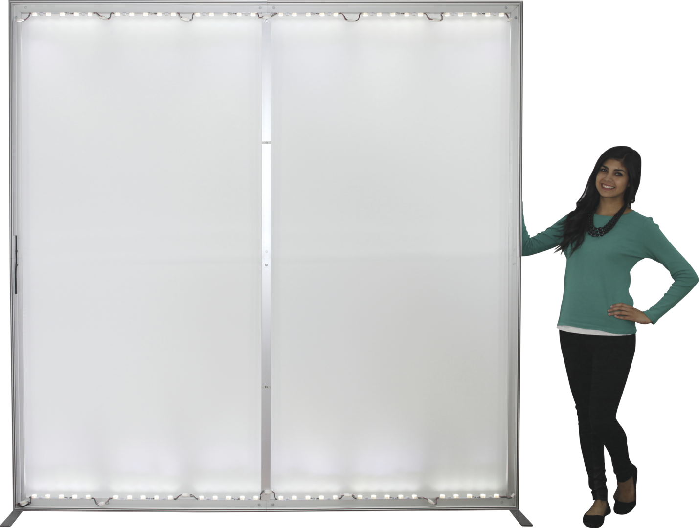 4ft x 8ft Vector Frame Light Box Rectangle 04 Fabric Banner Display Single-Sided (Graphic Package)