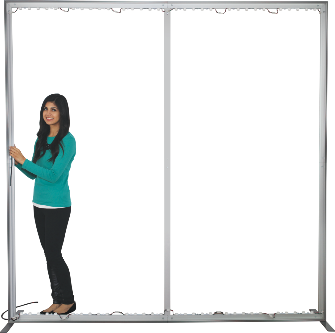 4ft x 8ft Vector Frame Light Box Rectangle 04 Fabric Banner Display (Hardware Only)