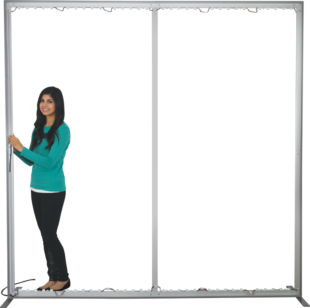 4ft x 8ft Vector Frame Light Box Rectangle 04 Fabric Banner Display Double-Sided (Graphic Package)