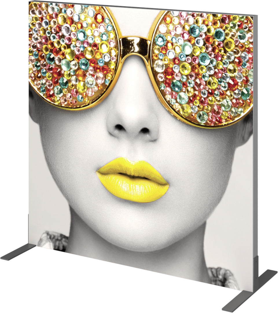 4ft x 4ft Vector Frame Square 02 Fabric Banner Display Single-Sided Eclipse Blockout (Graphic Only)