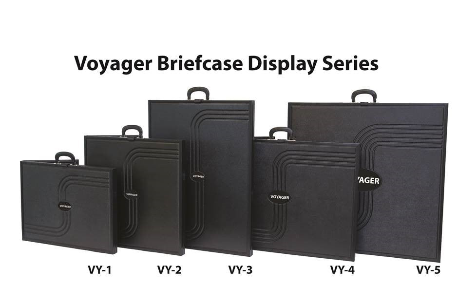 4ft x 1.5ft Voyager Mini Tabletop Briefcase Display (Graphic Package)