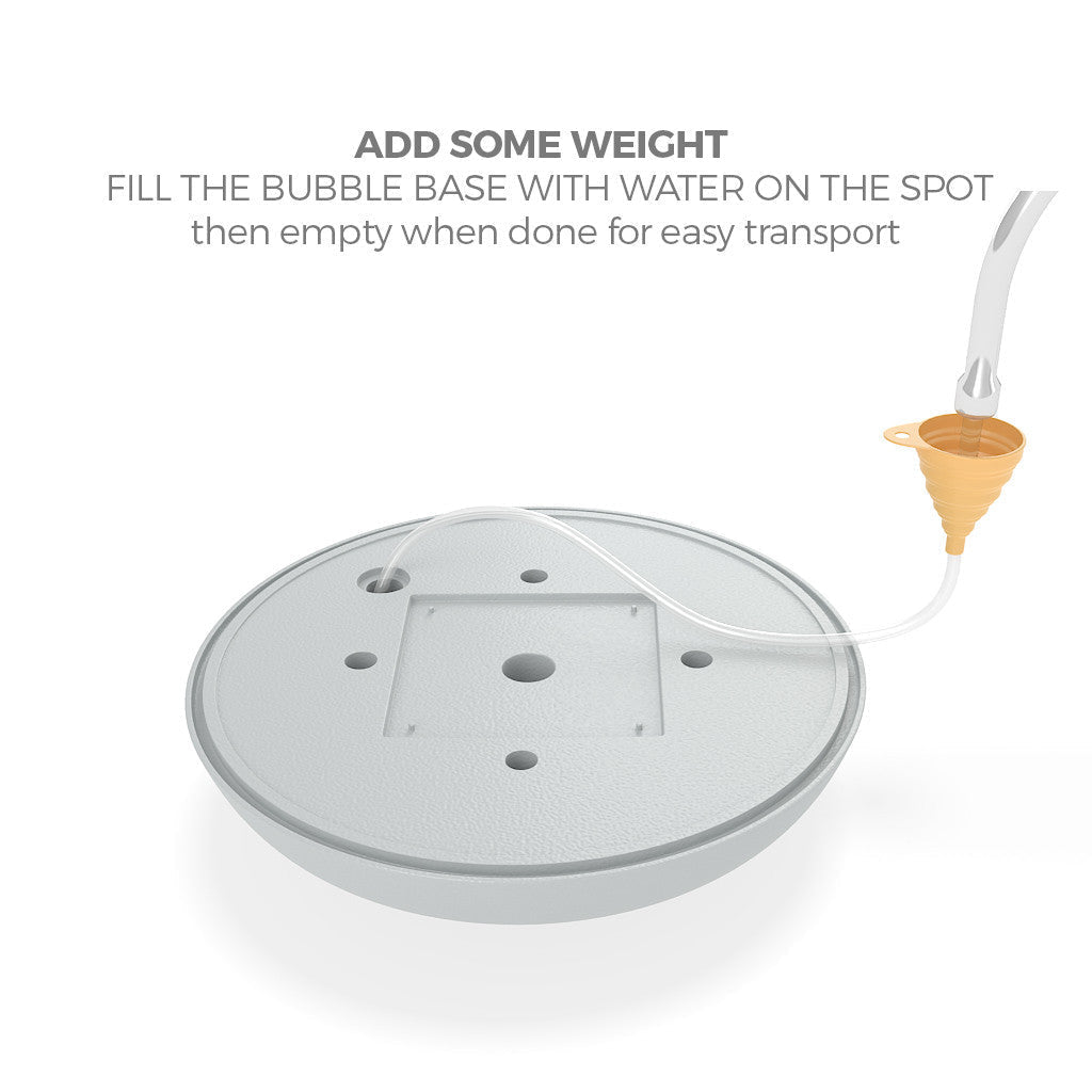 Water - fill support Bubble Base w/Half Fabric Graphic Print (Graphic Only) - All4Displays