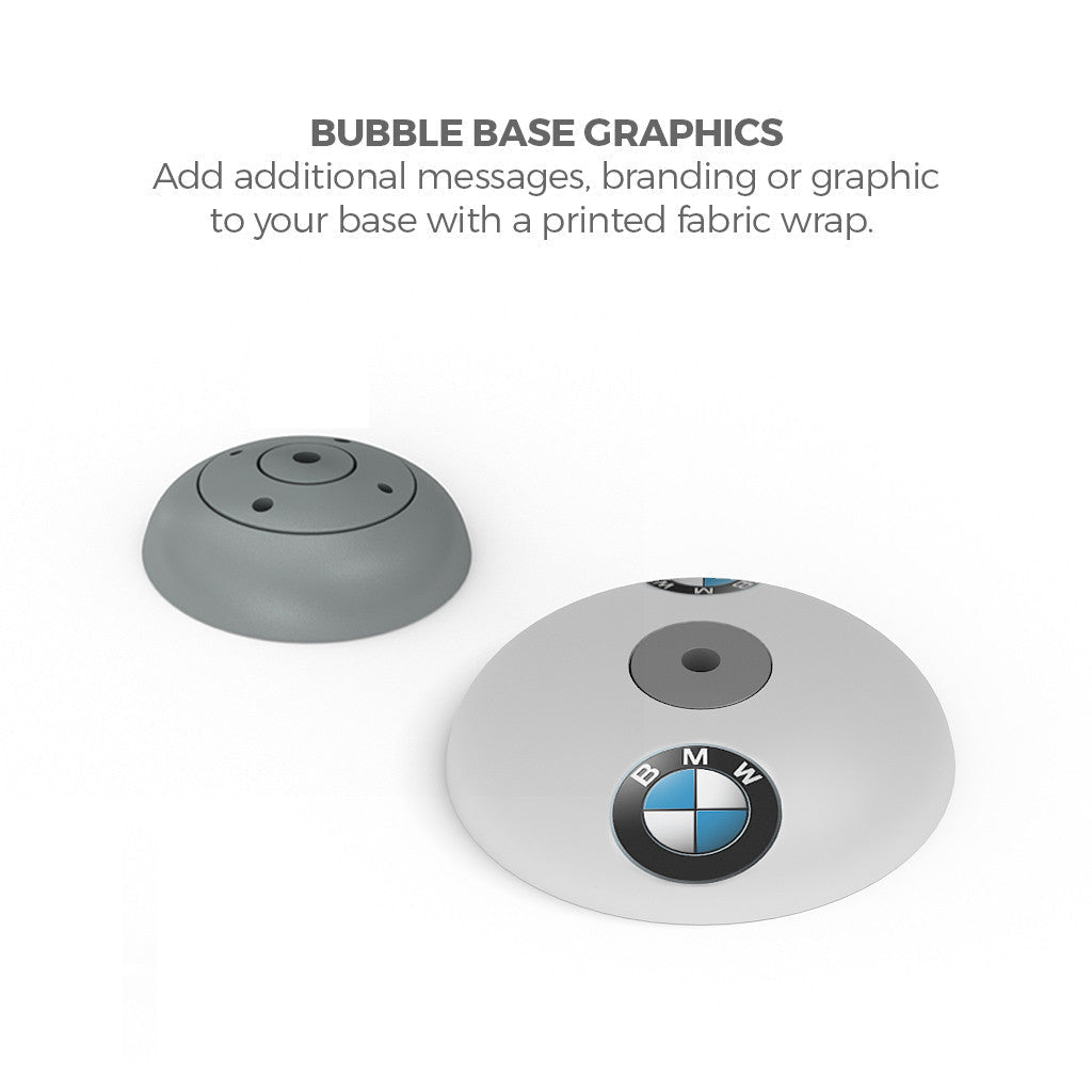 Water - fill support Bubble Base w/Half Fabric Graphic Print (Graphic Only) - All4Displays