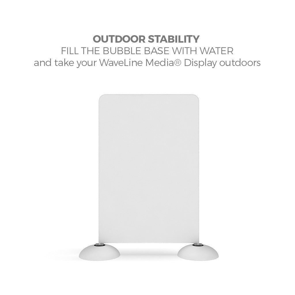 Water - fill support Bubble Base w/Half Fabric Graphic Print (Graphic Only) - All4Displays