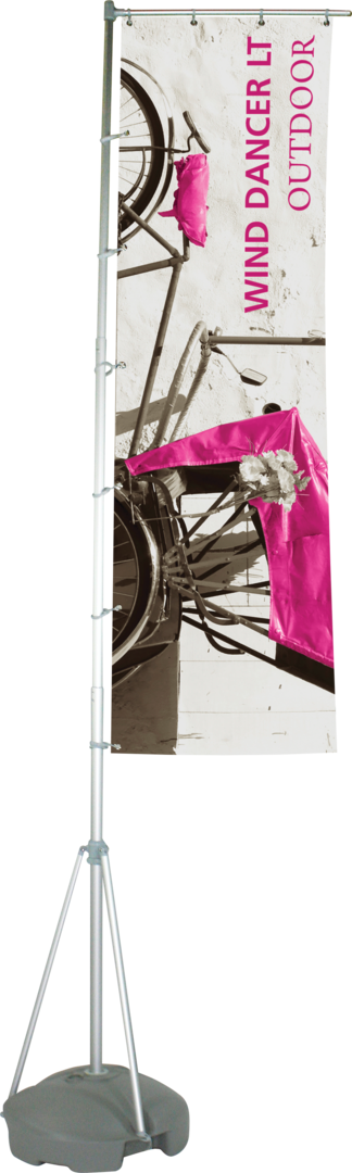 10ft - 13.5ft Adjustable Wind Dancer LT Flag Single-Sided (Long Graphic Only)