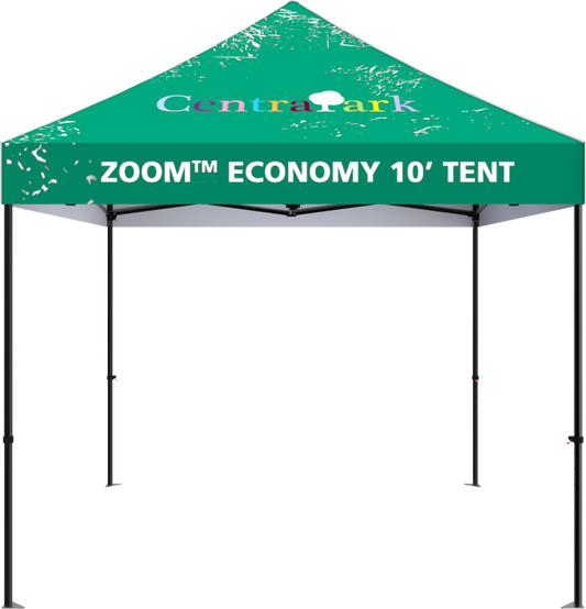 10ft x 10ft Zoom Economy Popup Tent (Custom Printed Graphic Package)