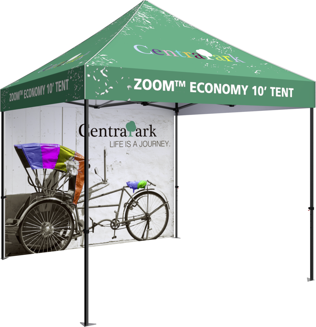 10ft x 10ft Zoom Economy Popup Tent (Custom Printed Graphic Package)