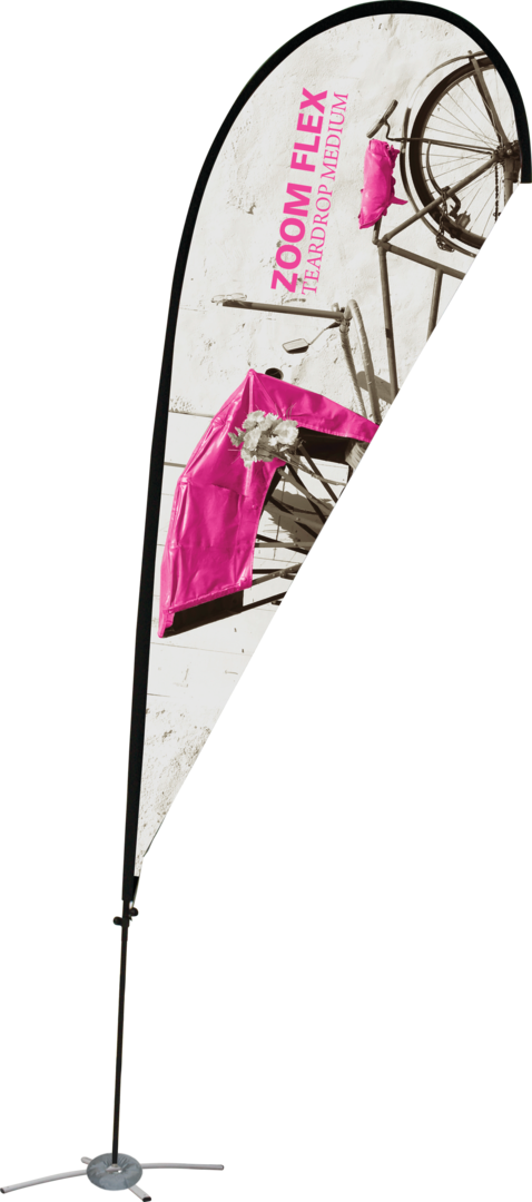 11ft Zoom Flex Medium Flag Teardrop Single-Sided (Graphic Only)
