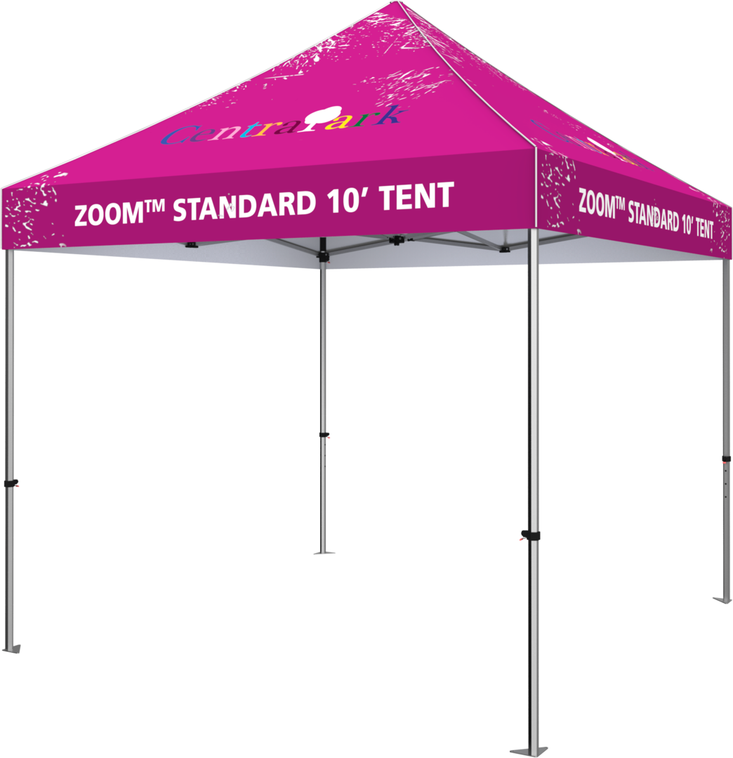 10ft x 10ft Zoom Economy and Standard Popup Tents Custom Printed (Canopy Graphic Only)