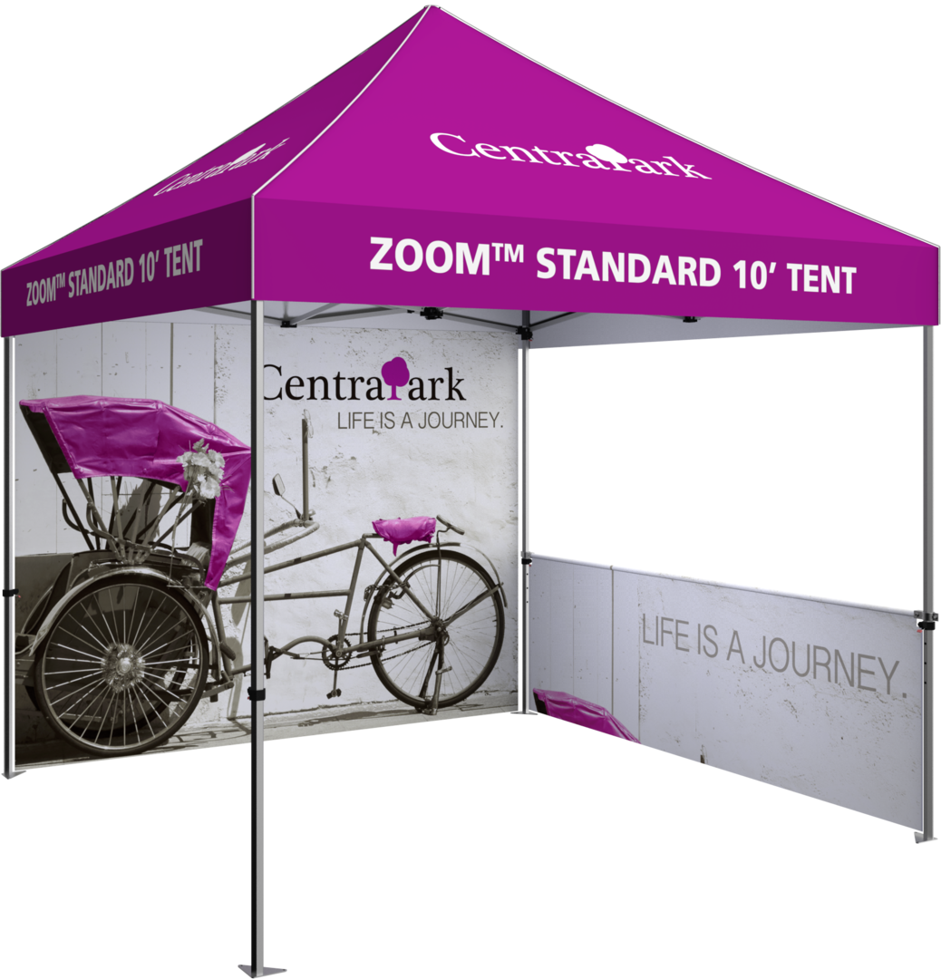 10ft x 10ft Zoom Standard Popup Tent (Custom Printed Graphic Package)