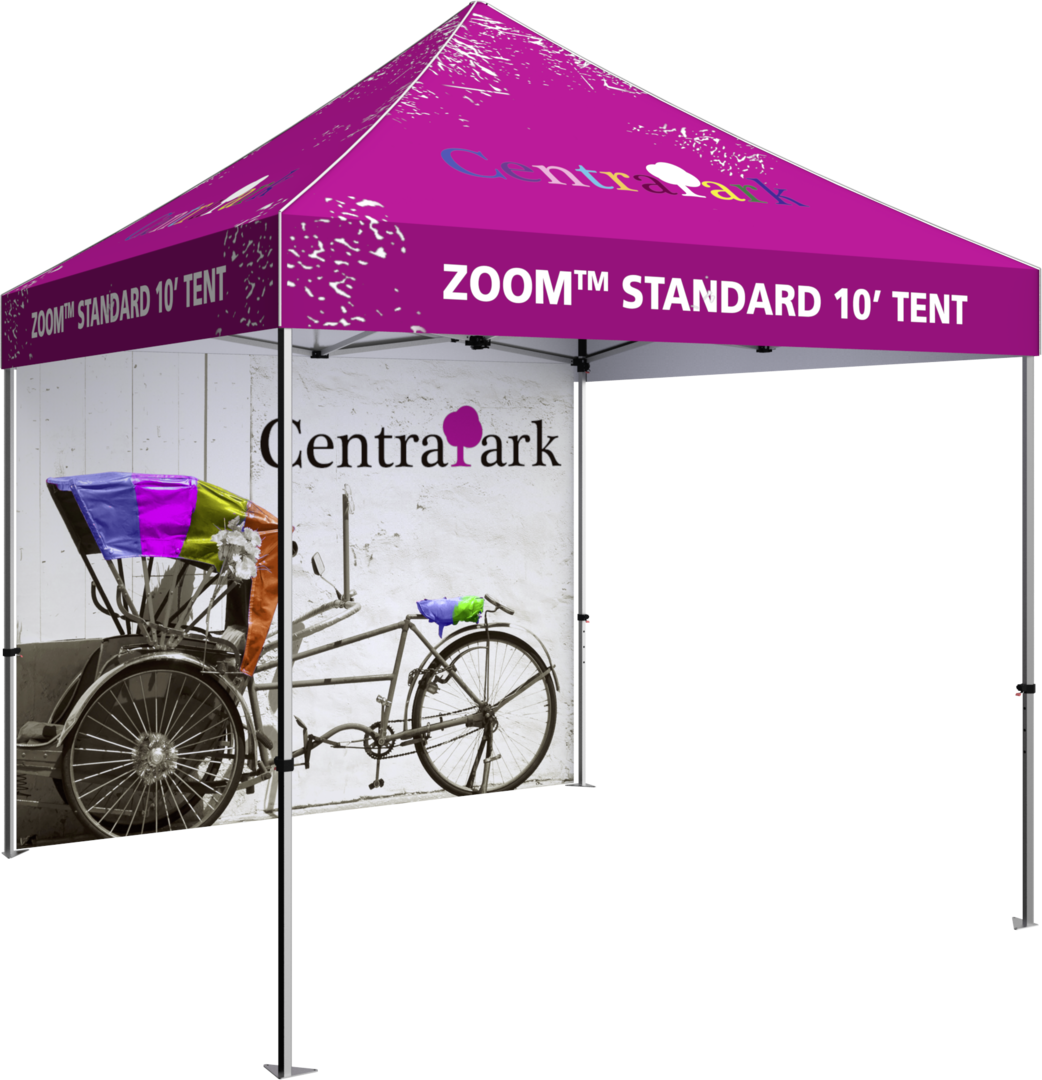 10ft x 10ft Zoom Economy and Standard Popup Tent Full Wall Custom Printed (Full Wall Graphic Only)