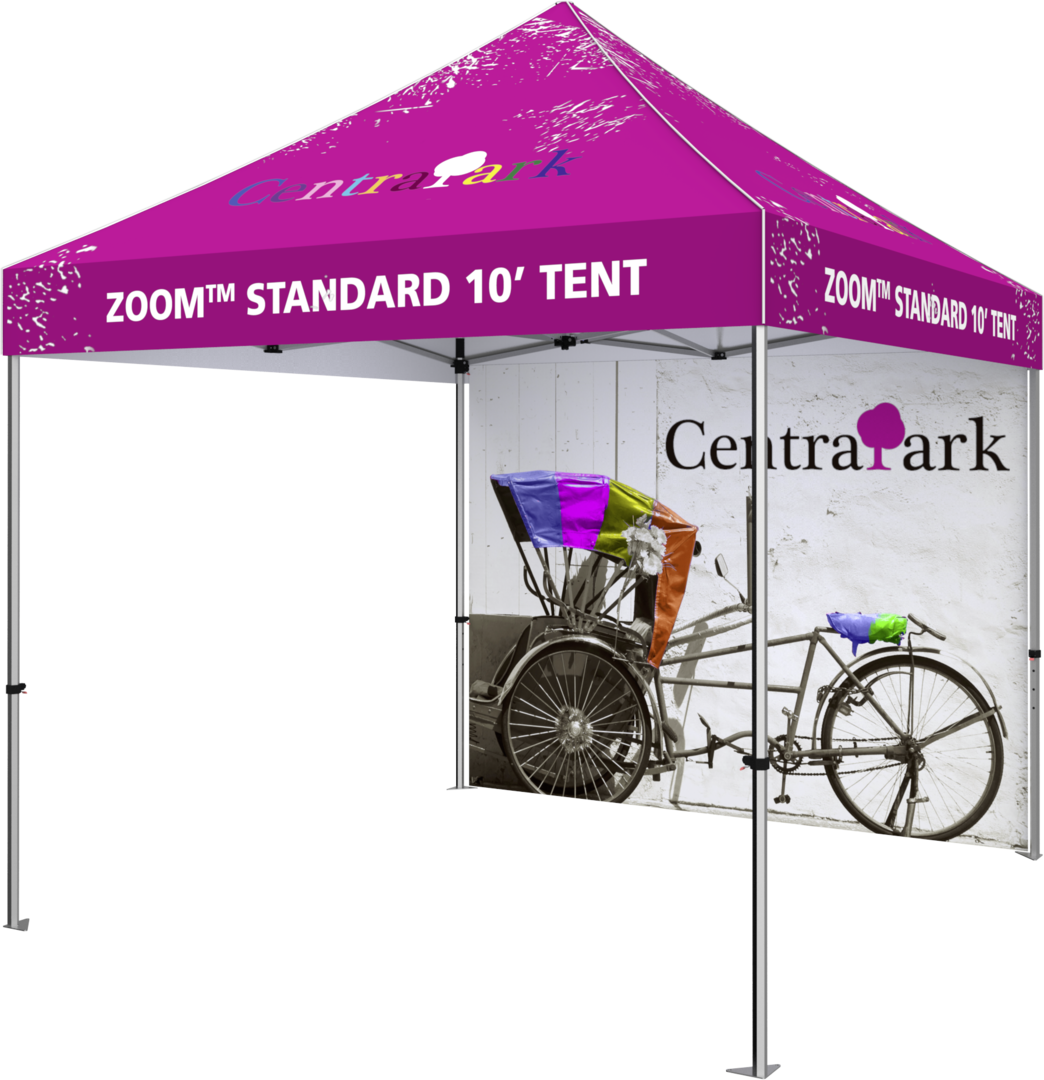 10ft x 10ft Zoom Economy and Standard Popup Tent Full Wall Custom Printed (Full Wall Graphic Only)