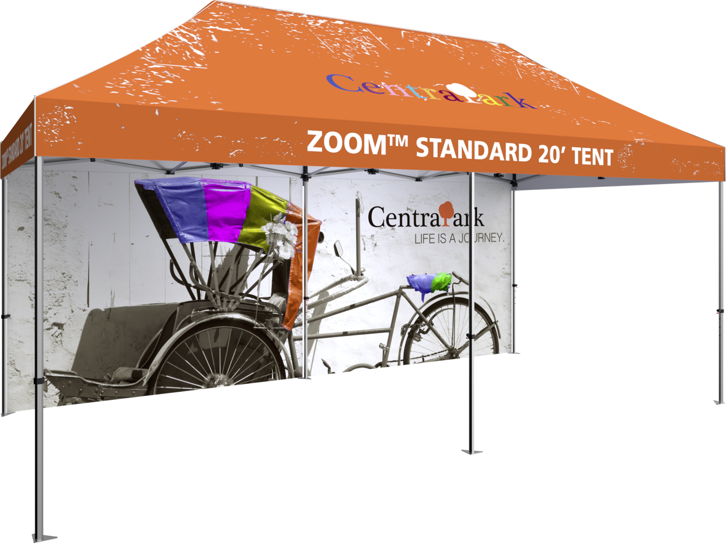 20ft x 10ft Zoom Standard Popup Tent Full Wall Custom Printed (Full Wall Graphic Only)